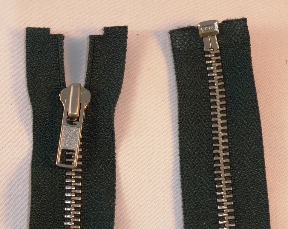 YKK Reißverschluss starker 8 mm 1 Weg teilbar schwarz 55 cm Metall Metallzähne