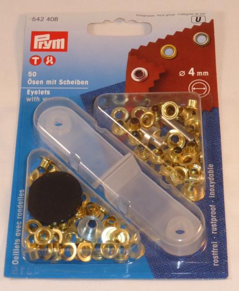 Prym Ösen mit Scheiben 4mm